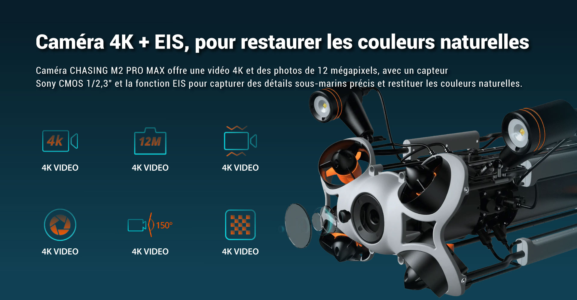 drone maroc sous marine chasing M2 PRO MAX