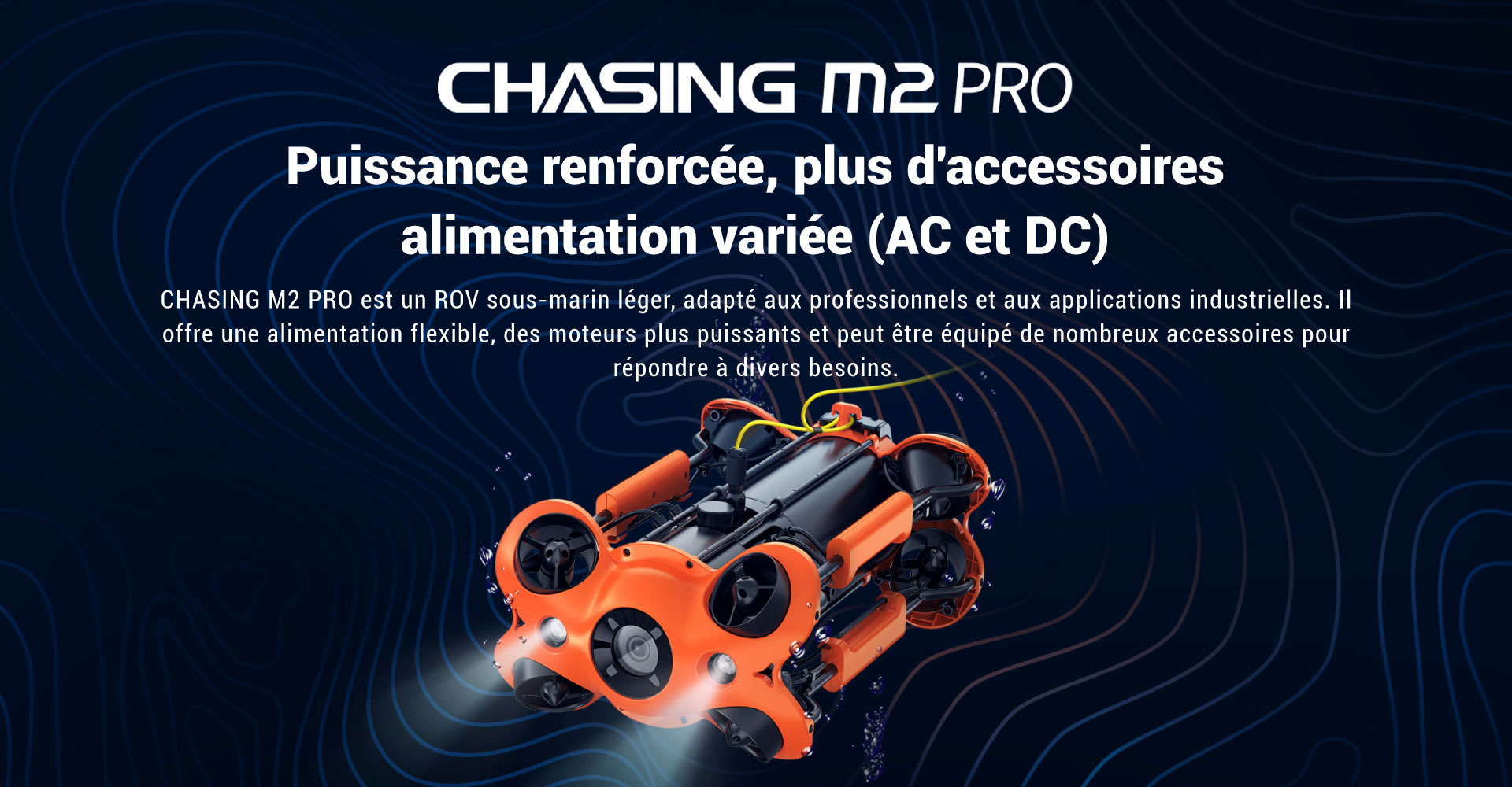 drone maroc sous marine chasing M2 PRO