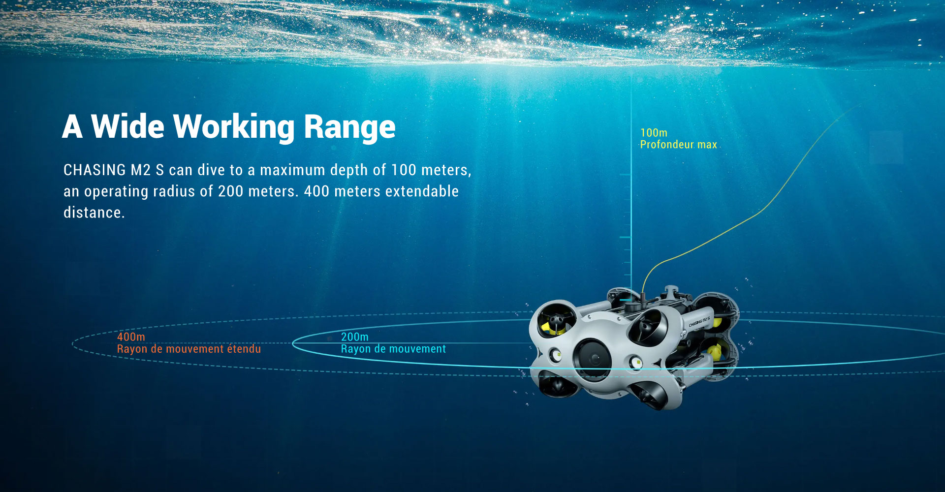 drone maroc sous marine chasing M2 S